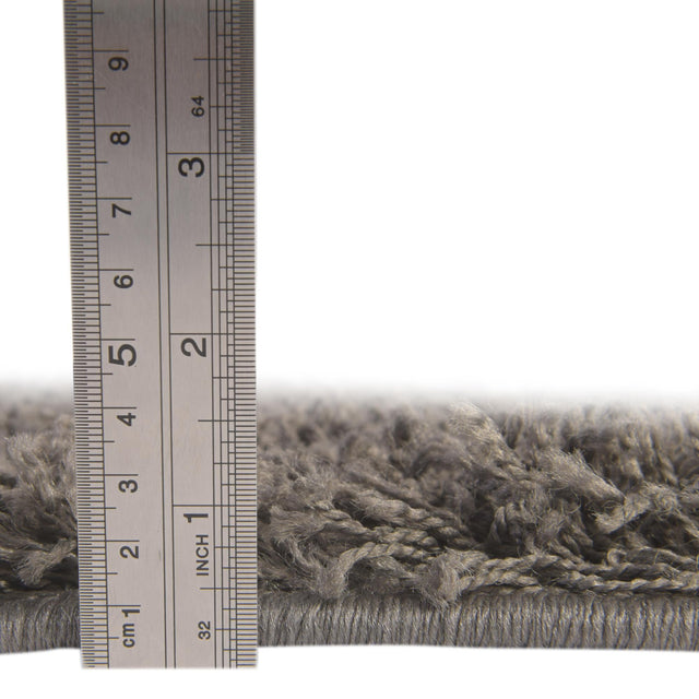 Graphite Gray 6' 1 x 6' 1 Solid Shag Octagon Area Rug Thick Soft Touch Fluffy & Plush Shaggy Pile Durable Minimalist Carpet for Classic Interior Design for Sale at Rug Engine