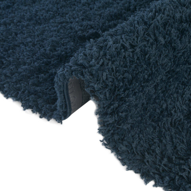 Sapphire Blue 4' 1 x 4' 1 Solid Shag Octagon Area Rug Thick Soft Touch Fluffy & Plush Shaggy Pile Durable Minimalist Carpet for Classic Interior Design for Sale at Rug Engine