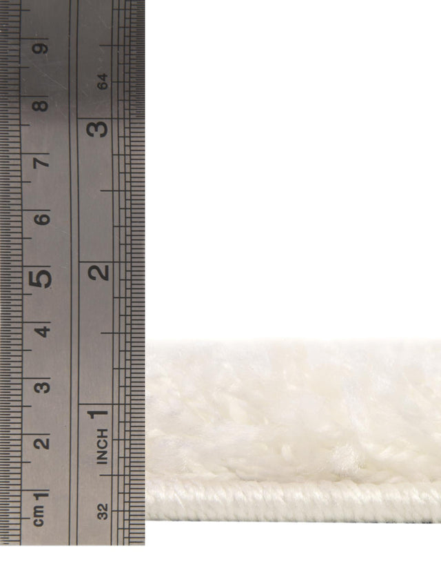 Snow White 3' 1 x 5' 3 Solid Shag Oval Area Rug Thick Soft Touch Fluffy & Plush Shaggy Pile