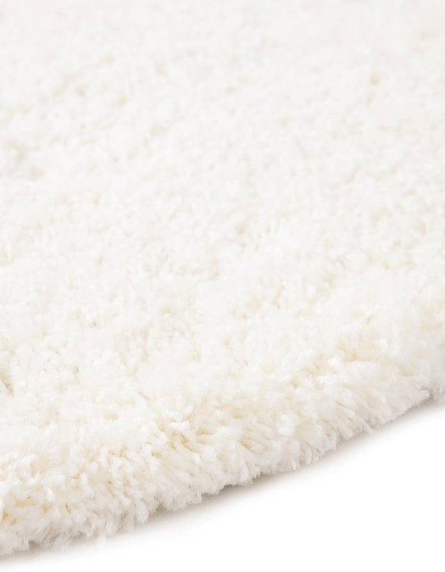 Snow White 3' 1 x 5' 3 Solid Shag Oval Area Rug Thick Soft Touch Fluffy & Plush Shaggy Pile