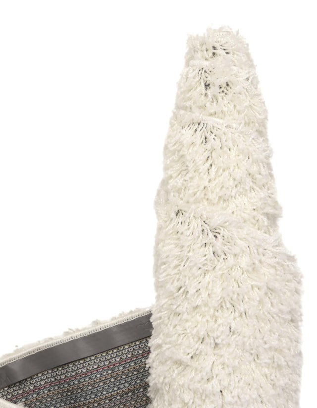 Snow White 3' 1 x 5' 3 Solid Shag Oval Area Rug Thick Soft Touch Fluffy & Plush Shaggy Pile