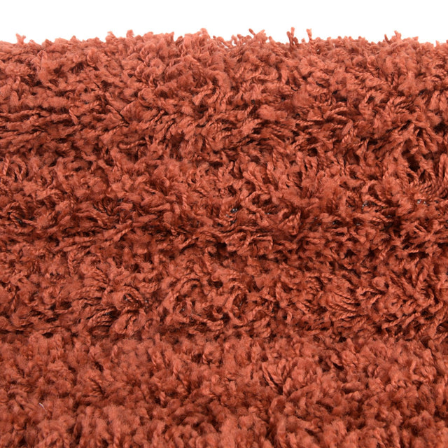 Terracotta 7' 10 x 10' Solid Shag Oval Area Rug Thick Soft Touch Fluffy & Plush Shaggy Pile Durable Minimalist Carpet for Classic Interior Design for Sale at Rug Engine