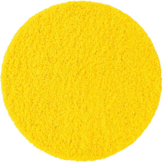 Tuscan Sun Yellow 4' 1 x 4' 1 Solid Shag Round Area Rug Thick Soft Touch Fluffy & Plush Shaggy Pile
