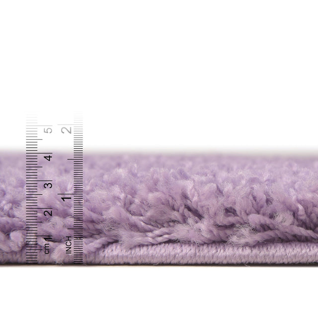 Lilac 3' 1 x 5' 3 Solid Shag Oval Area Rug Thick Soft Touch Fluffy & Plush Shaggy Pile