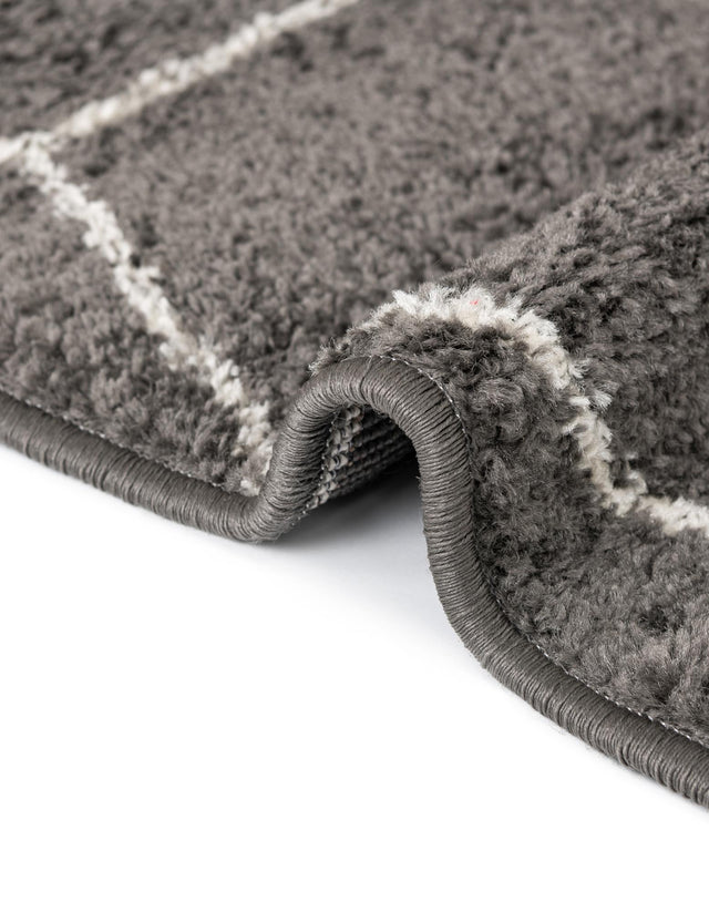 Dark Gray 10' x 10' Trellis Frieze Square Area Rug Geometric Modern Unique Stain Resistant Easy Clean Carpet for Living, Dining, Bedrooms, Office for Sale at Rug Engine