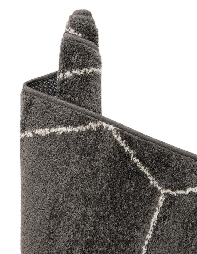 Dark Gray 10' x 10' Trellis Frieze Square Area Rug Geometric Modern Unique Stain Resistant Easy Clean Carpet for Living, Dining, Bedrooms, Office for Sale at Rug Engine