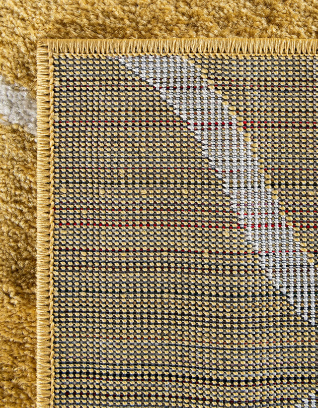 Yellow 5' 3 x 5' 3 Trellis Frieze Square Area Rug Geometric Modern Unique Stain Resistant Easy Clean Carpet for Living, Dining, Bedrooms, Office for Sale at Rug Engine