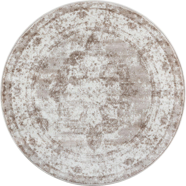 Beige 3' 1 x 3' 1 Sofia Round Area Rug