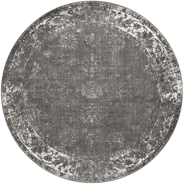 Dark Gray 10' x 10' Sofia Round Area Rug Durable Easy Clean Stain Resistant Unique Carpet for Affordable Interior Home Design for Sale at Rug Engine