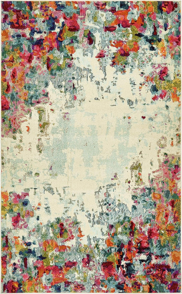 Multicolor 1' 4 x 1' 4 Chromatic Sample Area Rug 100% Polypropylene With Cotton Backing Abstract Modern Colorful Carpet Mat for Home Decor & Interior Design for Sale at Rug Engine