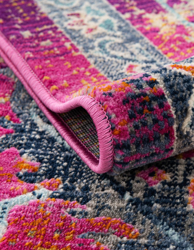 Fuchsia 4' 1 x 5' 11 Budapest Rectangle Area Rug 70% Polypropylene & 30% Polyester With Cotton Backing Traditional Classical Room Carpet for Sale at Rug Engine