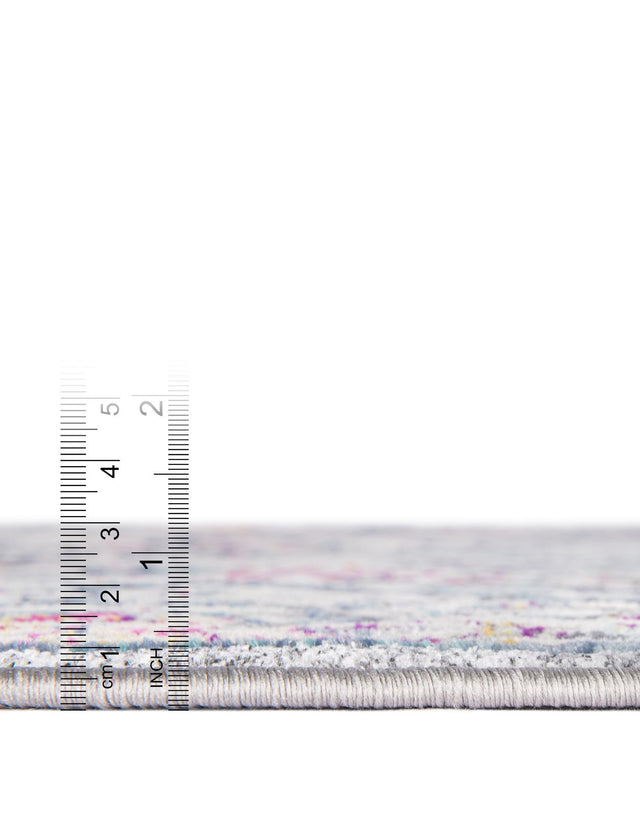 Gray 3' 7 x 3' 7 Budapest Round Area Rug 70% Polypropylene & 30% Polyester With Cotton Backing Traditional Classical Room Carpet for Sale at Rug Engine