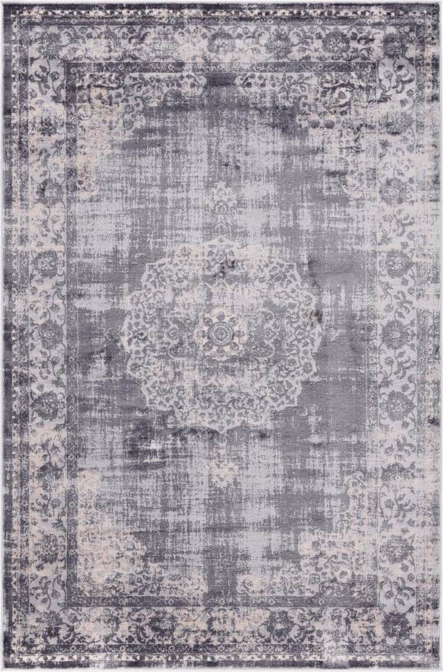 Gray 1' 4 x 1' 4 Leila Sample Area Rug 85% Polypropylene & 15% Polyester Durable Traditional Carpet for Kitchens, Bedrooms, Living Rooms, Office for Sale at Rug Engine