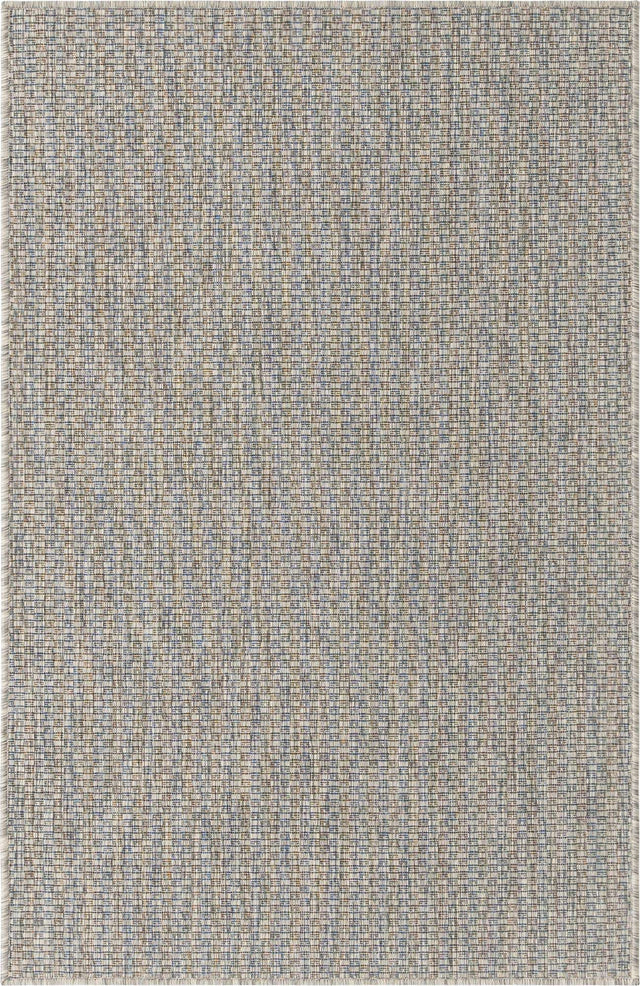 Light Gray 3' 1 x 5' 3 Outdoor Solid Rectangle Area Rug Weather Resistant for Patio, Deck, Terrace, Balcony, Porch 100% Polypropylene Minimalist Waterproof Carpet for Sale at Rug Engine