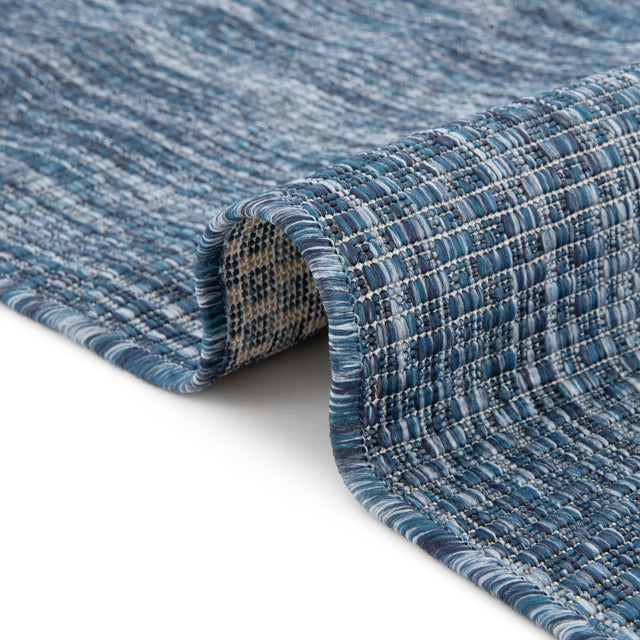 Blue 5' 3 x 5' 3 Outdoor Solid Octagon Area Rug Weather Resistant for Patio, Deck, Terrace, Balcony, Porch 100% Polypropylene Minimalist Waterproof Carpet for Sale at Rug Engine