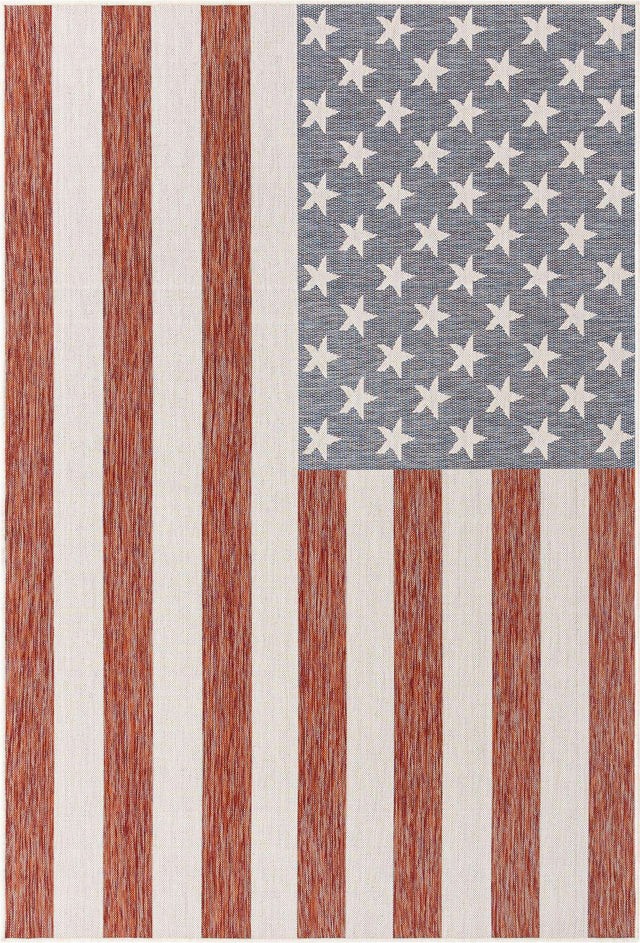Red 6' 1 x 9' Jill Zarin Outdoor Rectangle Area Rug Weather Resistant for Patio, Deck, Terrace, Balcony, Porch Durable 100% Polypropylene Carpet for Outside for Sale at Rug Engine