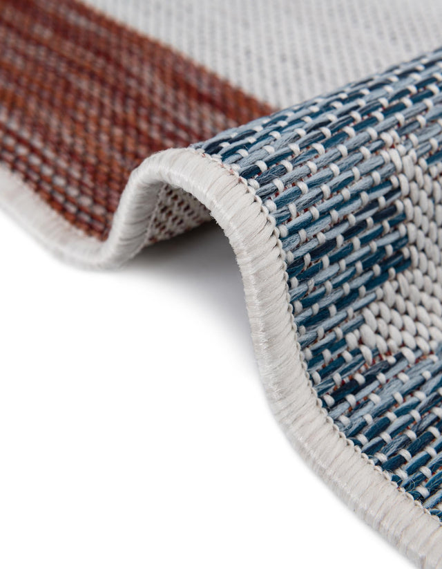 Red 7' 10 x 10' Jill Zarin Outdoor Oval Area Rug Weather Resistant for Patio, Deck, Terrace, Balcony, Porch Durable 100% Polypropylene Carpet for Outside for Sale at Rug Engine