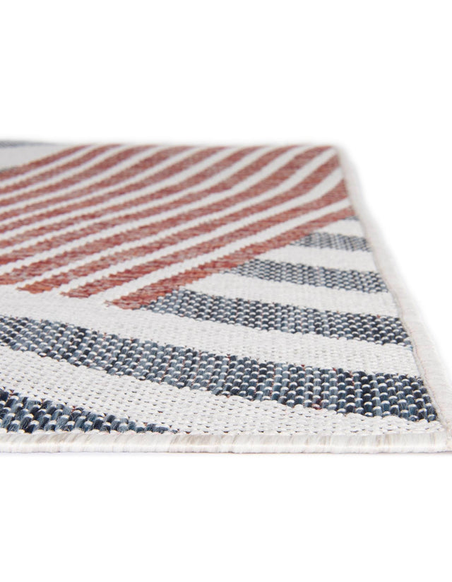 Blue 7' 10 x 7' 10 Jill Zarin Outdoor Square Area Rug Weather Resistant for Patio, Deck, Terrace, Balcony, Porch Durable 100% Polypropylene Carpet for Outside for Sale at Rug Engine
