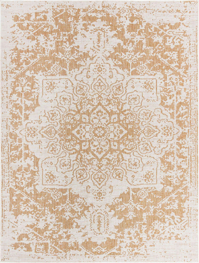 Beige 9' x 12' Jill Zarin Outdoor Rectangle Area Rug Weather Resistant for Patio, Deck, Terrace, Balcony, Porch Durable 100% Polypropylene Carpet for Outside for Sale at Rug Engine