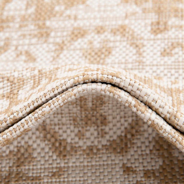 Beige 4' 1 x 6' 1 Jill Zarin Outdoor Rectangle Area Rug Weather Resistant for Patio, Deck, Terrace, Balcony, Porch Durable 100% Polypropylene Carpet for Outside for Sale at Rug Engine