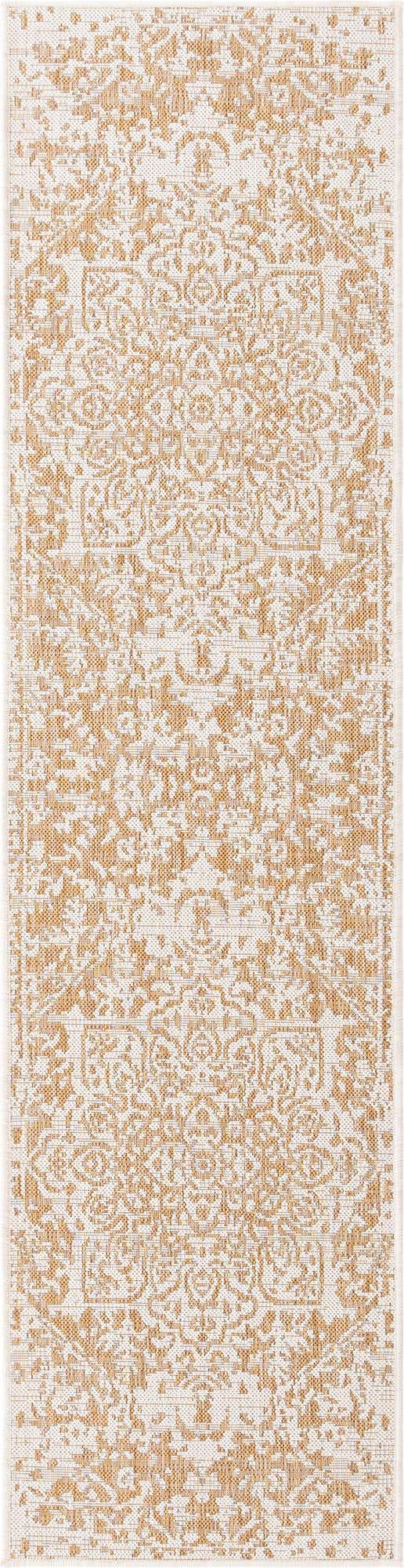 Beige 2' x 8' Jill Zarin Outdoor Runner Area Rug Weather Resistant for Patio, Deck, Terrace, Balcony, Porch Durable 100% Polypropylene Carpet for Outside for Sale at Rug Engine