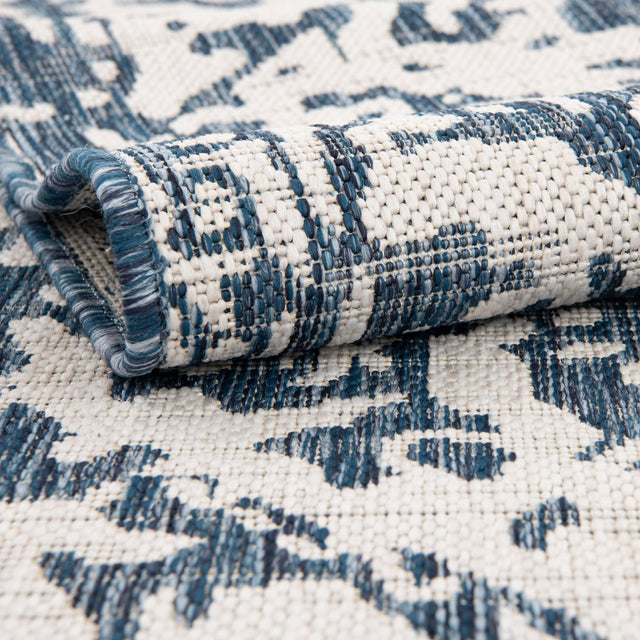 Blue 6' 1 x 9' Jill Zarin Outdoor Rectangle Area Rug Weather Resistant for Patio, Deck, Terrace, Balcony, Porch Durable 100% Polypropylene Carpet for Outside for Sale at Rug Engine