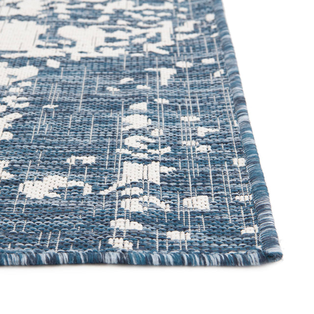 Blue 6' 1 x 9' Jill Zarin Outdoor Rectangle Area Rug Weather Resistant for Patio, Deck, Terrace, Balcony, Porch Durable 100% Polypropylene Carpet for Outside for Sale at Rug Engine