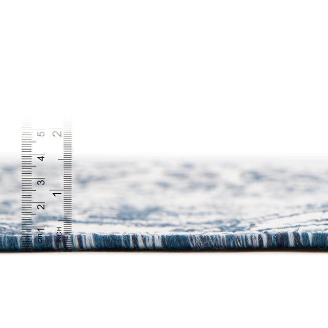 Blue 2' x 6' 1 Jill Zarin Outdoor Runner Area Rug Weather Resistant for Patio, Deck, Terrace, Balcony, Porch Durable 100% Polypropylene Carpet for Outside for Sale at Rug Engine