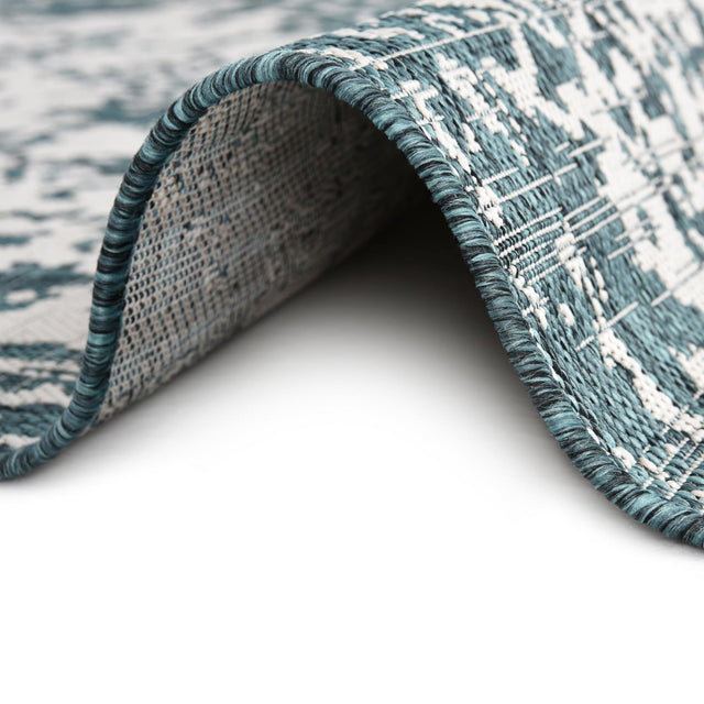 Teal 9' x 12' Jill Zarin Outdoor Rectangle Area Rug Weather Resistant for Patio, Deck, Terrace, Balcony, Porch Durable 100% Polypropylene Carpet for Outside for Sale at Rug Engine
