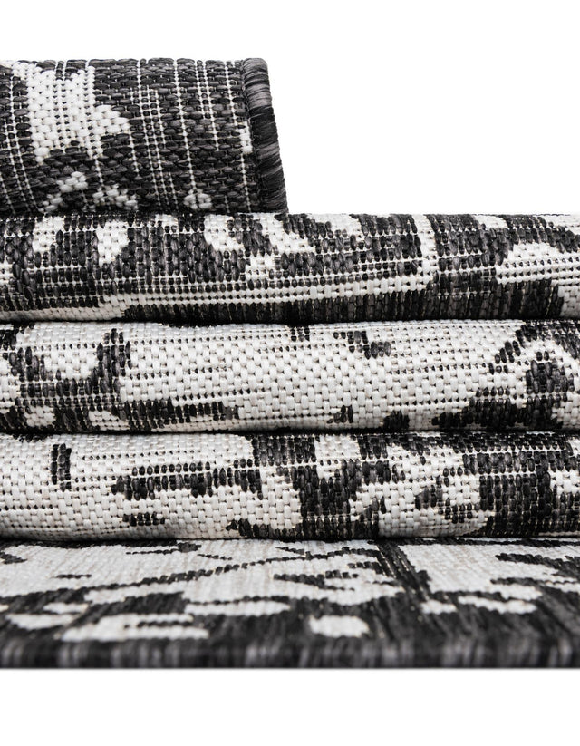 Charcoal Gray 7' 1 x 10' Jill Zarin Outdoor Rectangle Area Rug Weather Resistant for Patio, Deck, Terrace, Balcony, Porch Durable 100% Polypropylene Carpet for Outside for Sale at Rug Engine