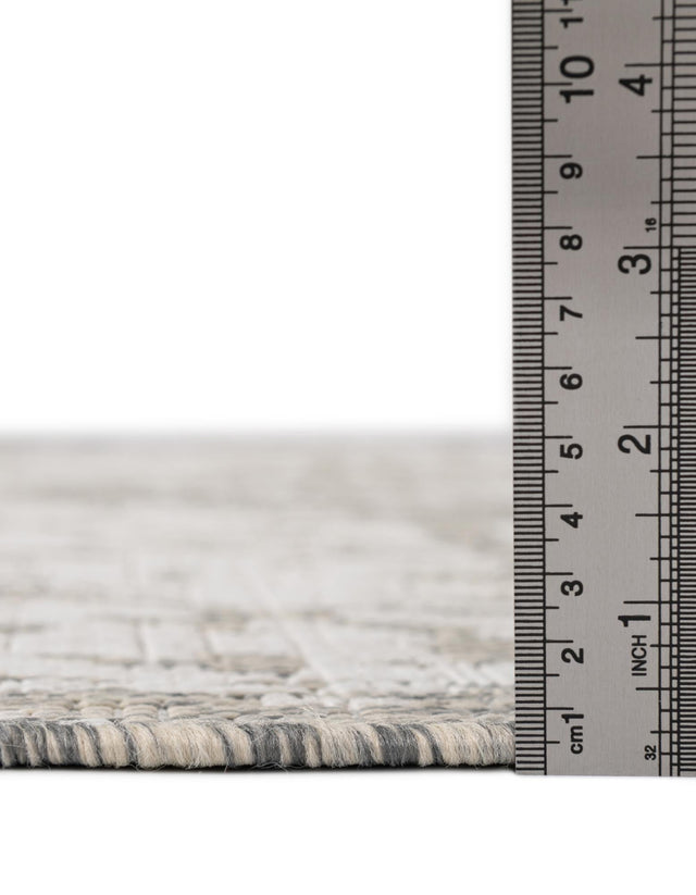 Gray 6' 1 x 9' Jill Zarin Outdoor Rectangle Area Rug Weather Resistant for Patio, Deck, Terrace, Balcony, Porch Durable 100% Polypropylene Carpet for Outside for Sale at Rug Engine