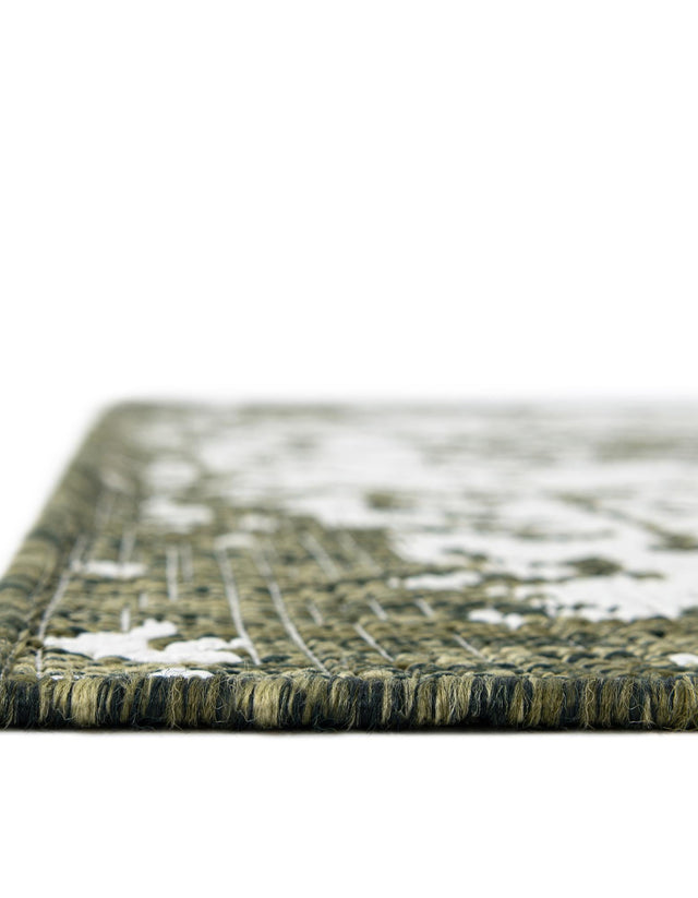 Green 6' 1 x 9' Jill Zarin Outdoor Rectangle Area Rug Weather Resistant for Patio, Deck, Terrace, Balcony, Porch Durable 100% Polypropylene Carpet for Outside for Sale at Rug Engine