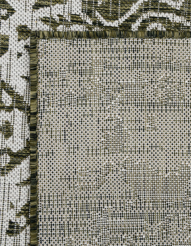 Green 6' 1 x 9' Jill Zarin Outdoor Rectangle Area Rug Weather Resistant for Patio, Deck, Terrace, Balcony, Porch Durable 100% Polypropylene Carpet for Outside for Sale at Rug Engine
