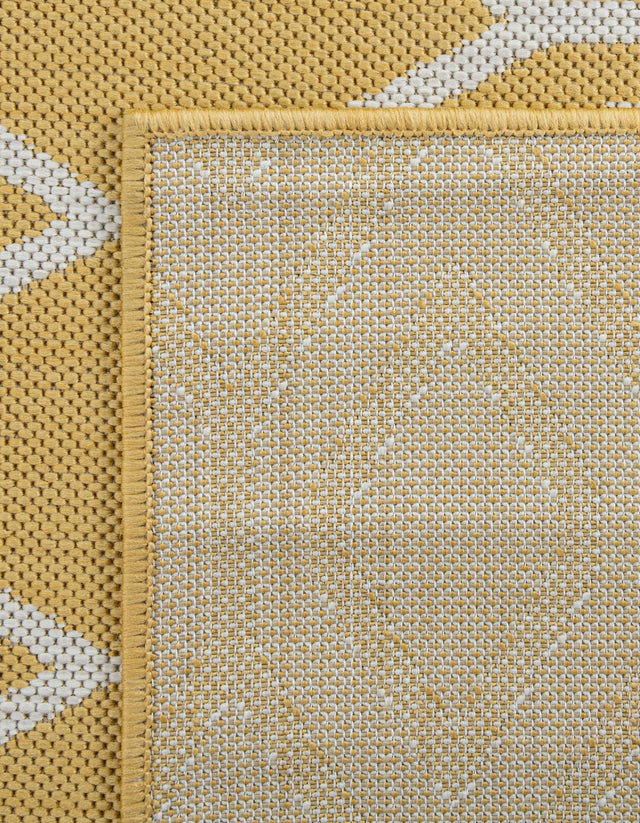 Yellow Ivory 7' 1 x 10' Jill Zarin Outdoor Rectangle Area Rug Weather Resistant for Patio, Deck, Terrace, Balcony, Porch Durable 100% Polypropylene Carpet for Outside for Sale at Rug Engine