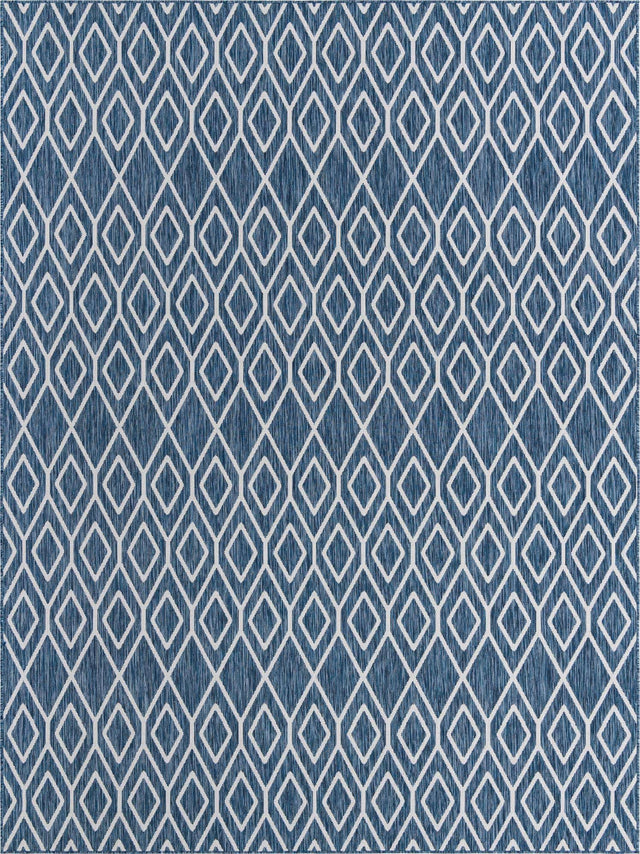 Blue 9' x 12' Jill Zarin Outdoor Rectangle Area Rug Weather Resistant for Patio, Deck, Terrace, Balcony, Porch Durable 100% Polypropylene Carpet for Outside for Sale at Rug Engine