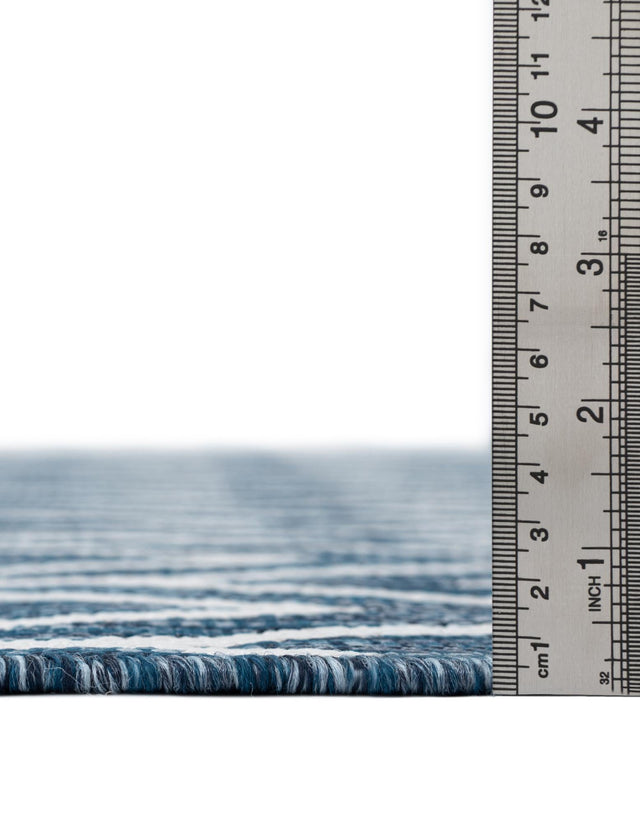 Blue 6' 1 x 9' Jill Zarin Outdoor Rectangle Area Rug Weather Resistant for Patio, Deck, Terrace, Balcony, Porch Durable 100% Polypropylene Carpet for Outside for Sale at Rug Engine