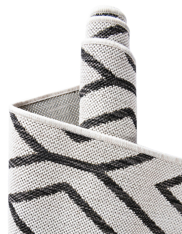 Ivory 7' 10 x 7' 10 Jill Zarin Outdoor Square Area Rug Weather Resistant for Patio, Deck, Terrace, Balcony, Porch Durable 100% Polypropylene Carpet for Outside for Sale at Rug Engine