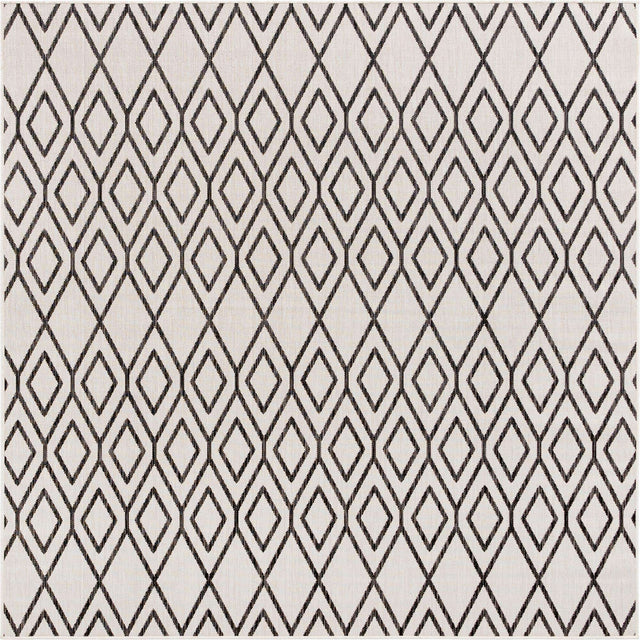 Ivory 7' 10 x 7' 10 Jill Zarin Outdoor Square Area Rug Weather Resistant for Patio, Deck, Terrace, Balcony, Porch Durable 100% Polypropylene Carpet for Outside for Sale at Rug Engine