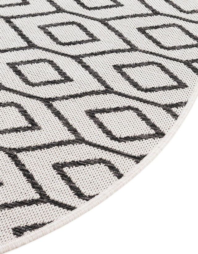 Ivory 7' 10 x 10' Jill Zarin Outdoor Oval Area Rug Weather Resistant for Patio, Deck, Terrace, Balcony, Porch Durable 100% Polypropylene Carpet for Outside for Sale at Rug Engine