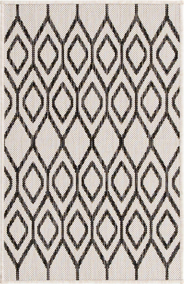 Ivory 2' x 3' 1 Jill Zarin Outdoor Rectangle Area Rug Weather Resistant for Patio, Deck, Terrace, Balcony, Porch Durable 100% Polypropylene Carpet for Outside for Sale at Rug Engine