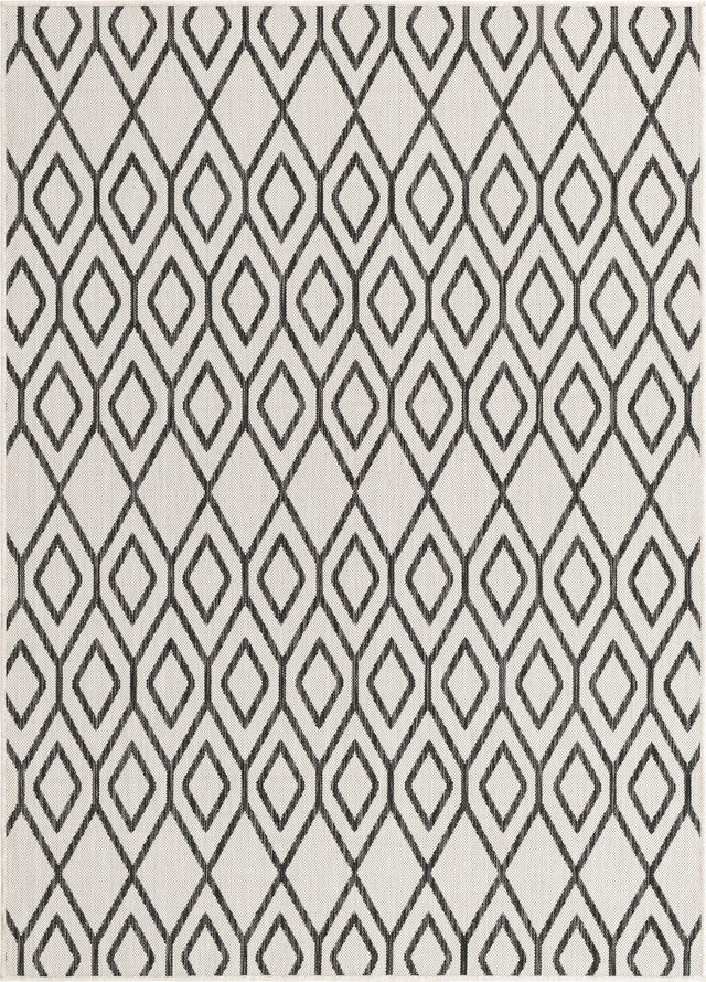 Ivory 1' 4 x 1' 4 Jill Zarin Outdoor Sample Area Rug Weather Resistant for Patio, Deck, Terrace, Balcony, Porch Durable 100% Polypropylene Carpet for Outside for Sale at Rug Engine