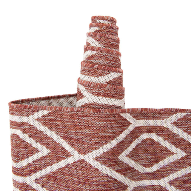 Rust Red 5' 3 x 8' Jill Zarin Outdoor Rectangle Area Rug Weather Resistant for Patio, Deck, Terrace, Balcony, Porch Durable 100% Polypropylene Carpet for Outside for Sale at Rug Engine