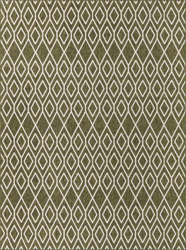Green 9' x 12' Jill Zarin Outdoor Rectangle Area Rug Weather Resistant for Patio, Deck, Terrace, Balcony, Porch Durable 100% Polypropylene Carpet for Outside for Sale at Rug Engine