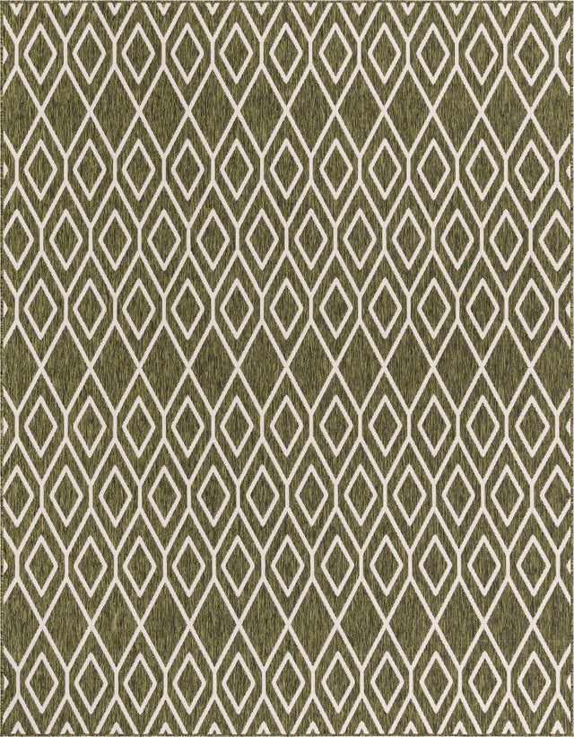 Green 7' 10 x 10' Jill Zarin Outdoor Rectangle Area Rug Weather Resistant for Patio, Deck, Terrace, Balcony, Porch Durable 100% Polypropylene Carpet for Outside for Sale at Rug Engine