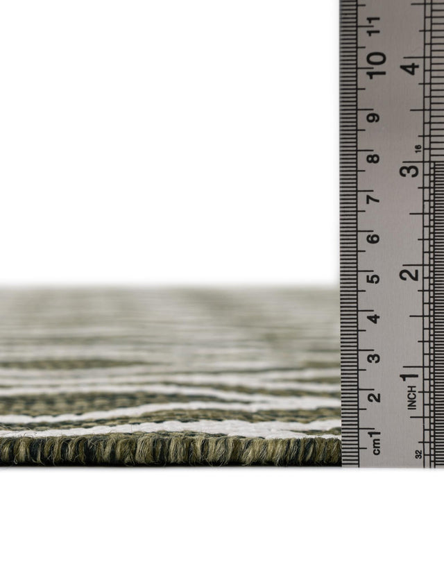 Green 4' 1 x 6' 1 Jill Zarin Outdoor Rectangle Area Rug Weather Resistant for Patio, Deck, Terrace, Balcony, Porch Durable 100% Polypropylene Carpet for Outside for Sale at Rug Engine