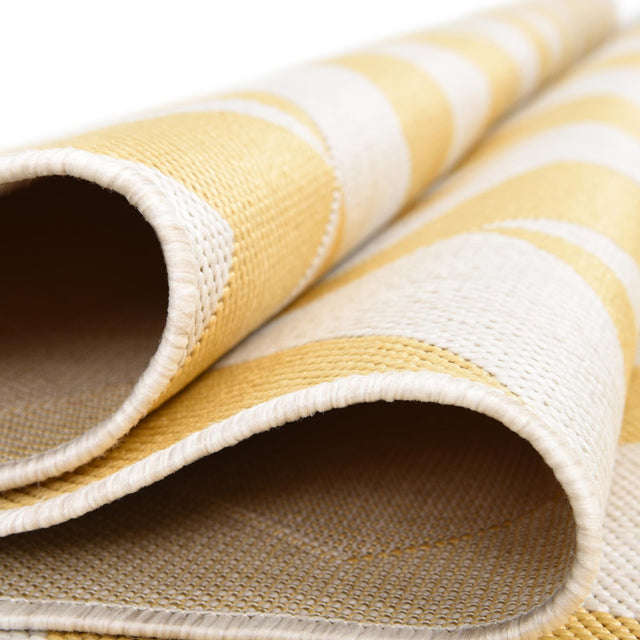 Yellow 7' 10 x 7' 10 Jill Zarin Outdoor Square Area Rug Weather Resistant for Patio, Deck, Terrace, Balcony, Porch Durable 100% Polypropylene Carpet for Outside for Sale at Rug Engine