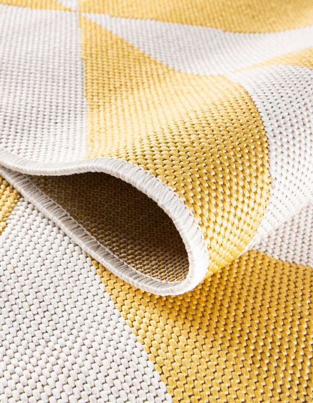 Yellow 2' x 3' 1 Jill Zarin Outdoor Rectangle Area Rug Weather Resistant for Patio, Deck, Terrace, Balcony, Porch Durable 100% Polypropylene Carpet for Outside for Sale at Rug Engine