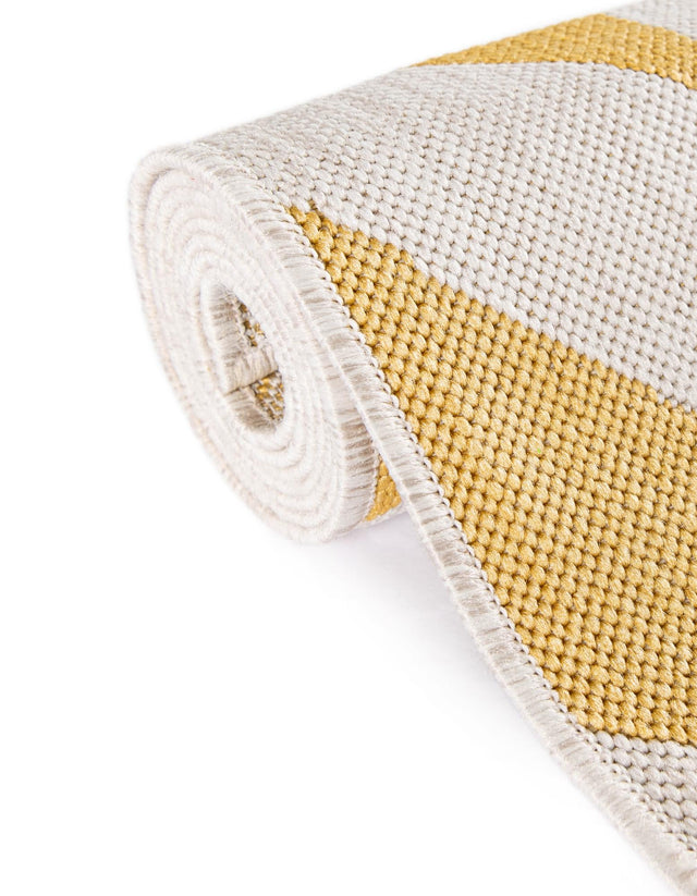 Yellow 5' 3 x 8' Jill Zarin Outdoor Oval Area Rug Weather Resistant for Patio, Deck, Terrace, Balcony, Porch Durable 100% Polypropylene Carpet for Outside for Sale at Rug Engine
