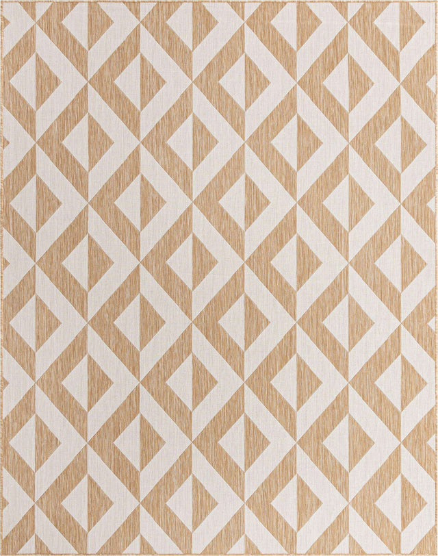Beige 7' 10 x 10' Jill Zarin Outdoor Rectangle Area Rug Weather Resistant for Patio, Deck, Terrace, Balcony, Porch Durable 100% Polypropylene Carpet for Outside for Sale at Rug Engine
