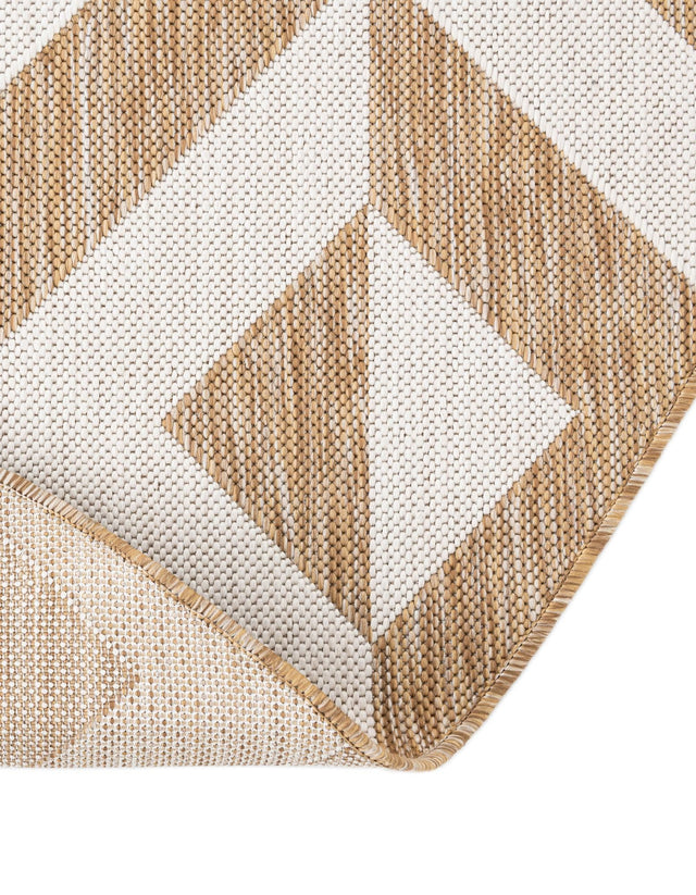 Beige 5' 3 x 8' Jill Zarin Outdoor Oval Area Rug Weather Resistant for Patio, Deck, Terrace, Balcony, Porch Durable 100% Polypropylene Carpet for Outside for Sale at Rug Engine